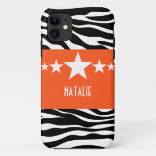 Capa Para iPhone Da Case-Mate Caixa Sassy alaranjada do iPhone 5 de BT da zebra