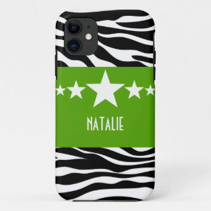 Capa Para iPhone Da Case-Mate Caixa Sassy verde do iPhone 5 de BT da zebra da
