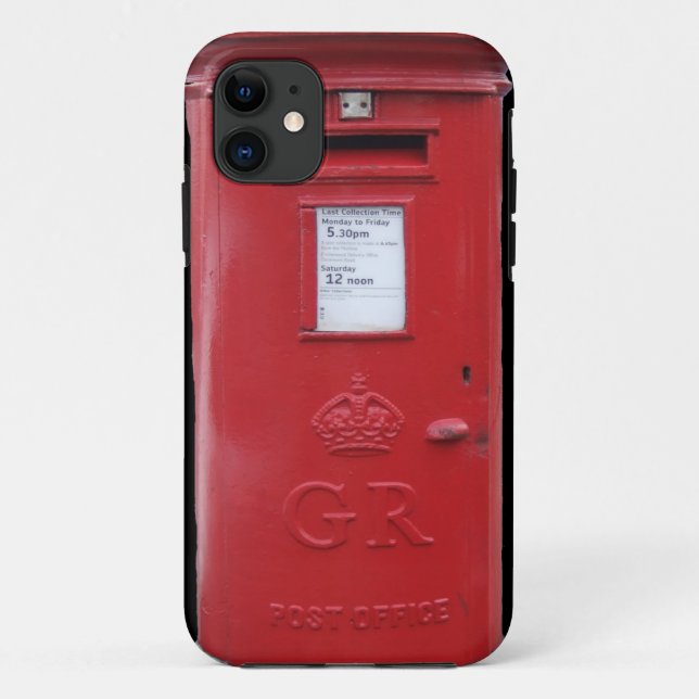 Capa Para iPhone Da Case-Mate Caixa vermelha do cargo de Ingleses (Verso)