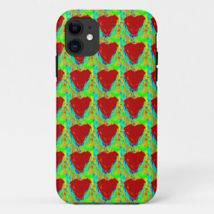 Capa Para iPhone Da Case-Mate caixa vermelha do teste padrão dos corações