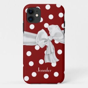 Capa Para iPhone Da Case-Mate Caixa vermelha e branca do iPhone 5 das bolinhas