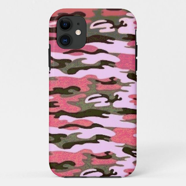 Capa Para iPhone Da Case-Mate Camoflauge rosa e verde (Verso)