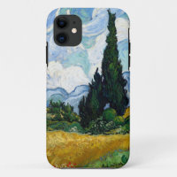 Campo de trigo de Van Gogh com ciprestes