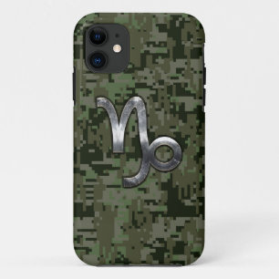Capa Para iPhone Da Case-Mate Camuflagem de Digitas do verde do símbolo do