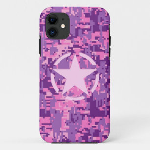 Capa Para iPhone Da Case-Mate Camuflagem feminino Camo de Digitas do rosa quente