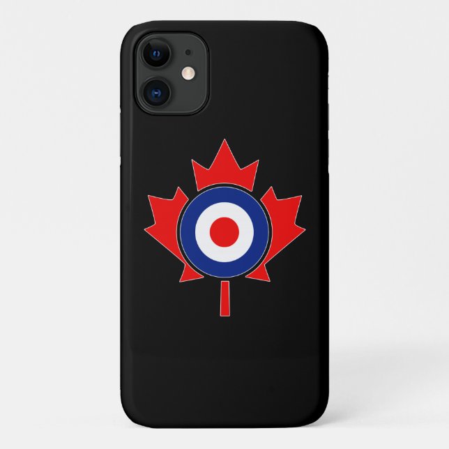 Capa Para iPhone Da Case-Mate Canadiano Maple Leaf Roundel Mod em preto (Verso)