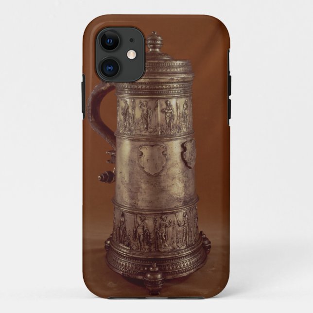 Capa Para iPhone Da Case-Mate Caneca para cerveja da guilda, peltre prateado, (Verso)