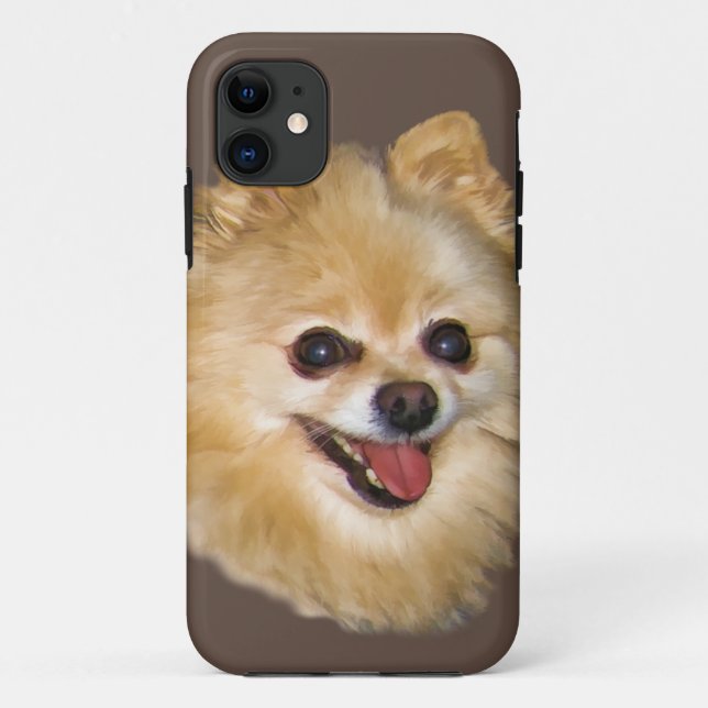 Capa Para iPhone Da Case-Mate Cão de Pomeranian customizável (Verso)