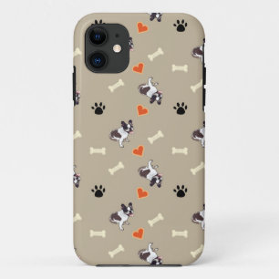 Capa Para iPhone Da Case-Mate Cão-touro francês, padrões para cães e pata