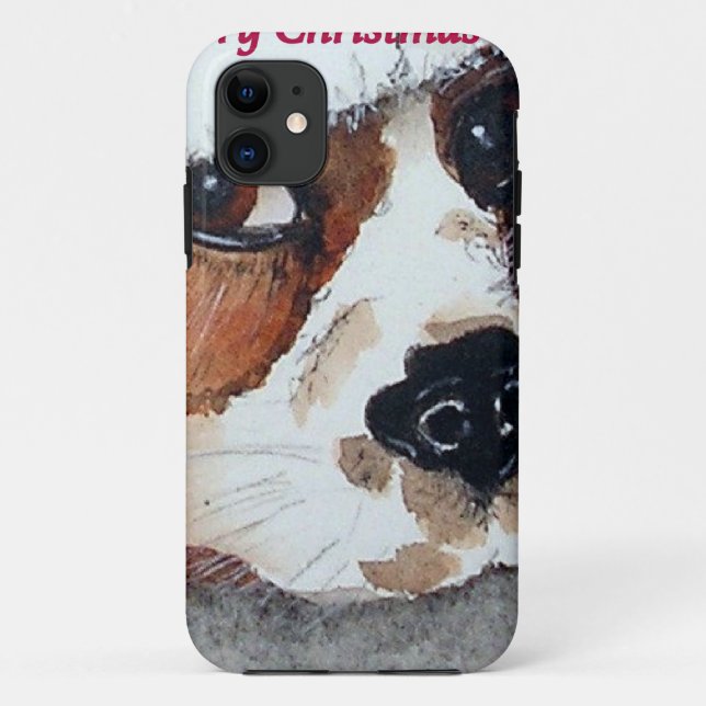 Capa Para iPhone Da Case-Mate Cãozinho de Natal (Verso)