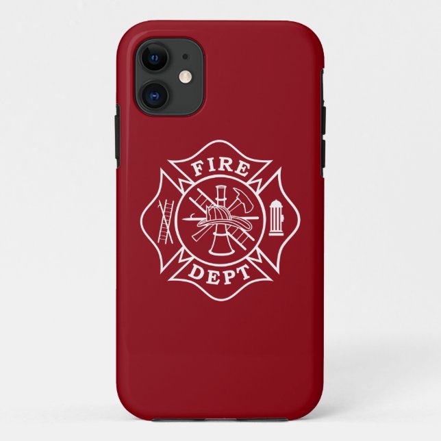 Capa Para iPhone Da Case-Mate Capa de telefone da Cruz Maltesa do Bombeiro (Verso)