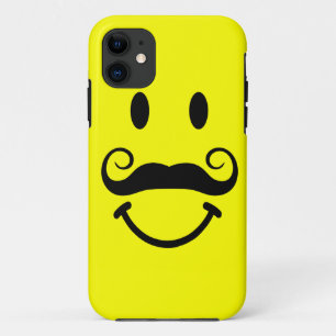 Capa Para iPhone Da Case-Mate Cara amarela com caso do iPhone 5 do bigode