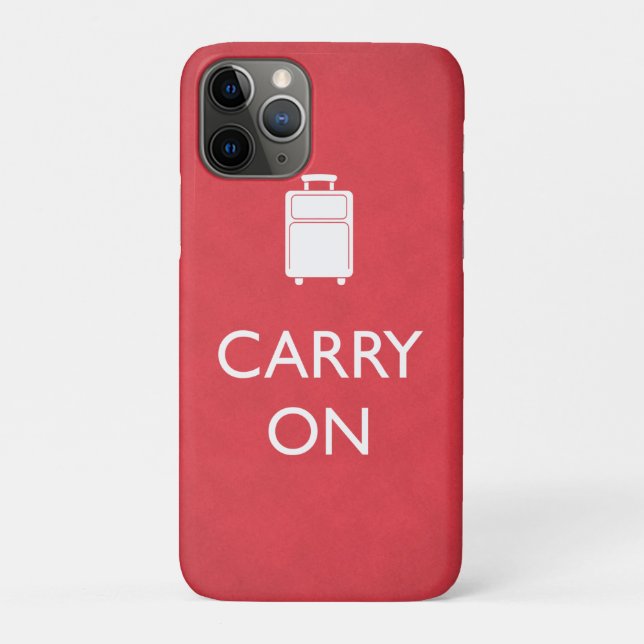 Capa Para iPhone Da Case-Mate CARREGAR LIGADO - Bagagem - Vermelho Engraçado (Verso)
