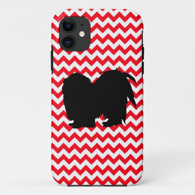 Capa Para iPhone Da Case-Mate Carro de bombeiros Chevron vermelho com a silhueta (Verso)