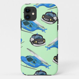 Capa Para iPhone Da Case-Mate Carro de Polícia e helicóptero