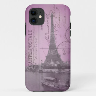 Capa Para iPhone Da Case-Mate Cartão da torre Eiffel do vintage no iPhone