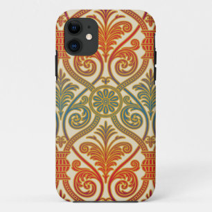 Capa Para iPhone Da Case-Mate Carteira de contorno do Damasco Vintage - vermelho