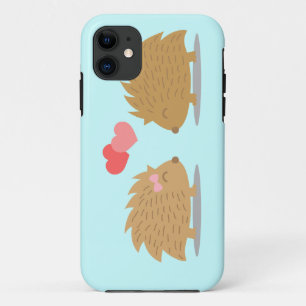 Capa Para iPhone Da Case-Mate Casal de ouriços fofos apaixonados