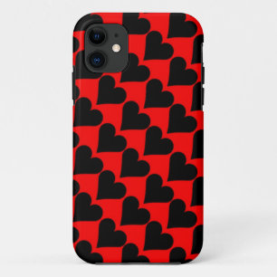 Capa Para iPhone Da Case-Mate Caso de corações vermelhos pretos