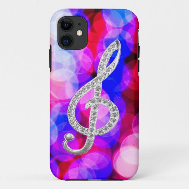 Capa Para iPhone Da Case-Mate Caso de Gclef da música (Verso)