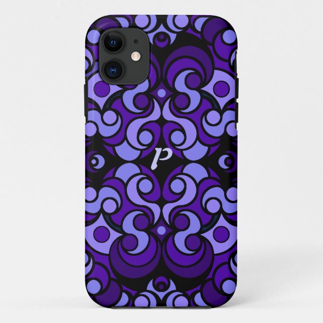 Capa Para iPhone Da Case-Mate Caso do iPad da arte abstracta no roxo (Verso)