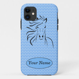 Capa Para iPhone Da Case-Mate Caso do iPhone 5/5s do fundo do cavalo w/Blue