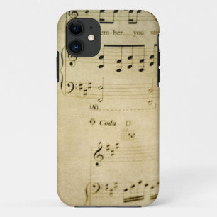 Capa Para iPhone Da Case-Mate Caso do iPhone 5 da Folha de Música Vintage