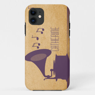 Capa Para iPhone Da Case-Mate Caso do iPhone 5 da Vintage Gramophone BT ID da Vi