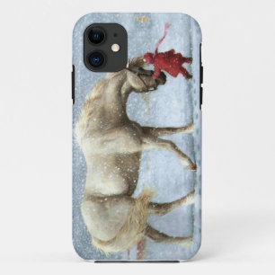 Capa Para iPhone Da Case-Mate Caso do iPhone 5 do inverno da menina e do cavalo
