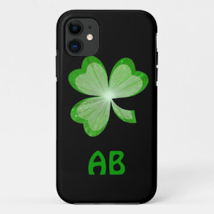 Capa Para iPhone Da Case-Mate Caso do iPhone 5 do Monograma Preto do Shamrock