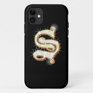 Capa Para iPhone Da Case-Mate Caso do iPhone 5 do monograma S de Bling