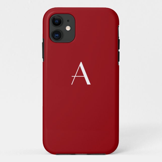 Capa Para iPhone Da Case-Mate Caso do iPhone 5 do Monograma Vermelho Sangria (Verso)