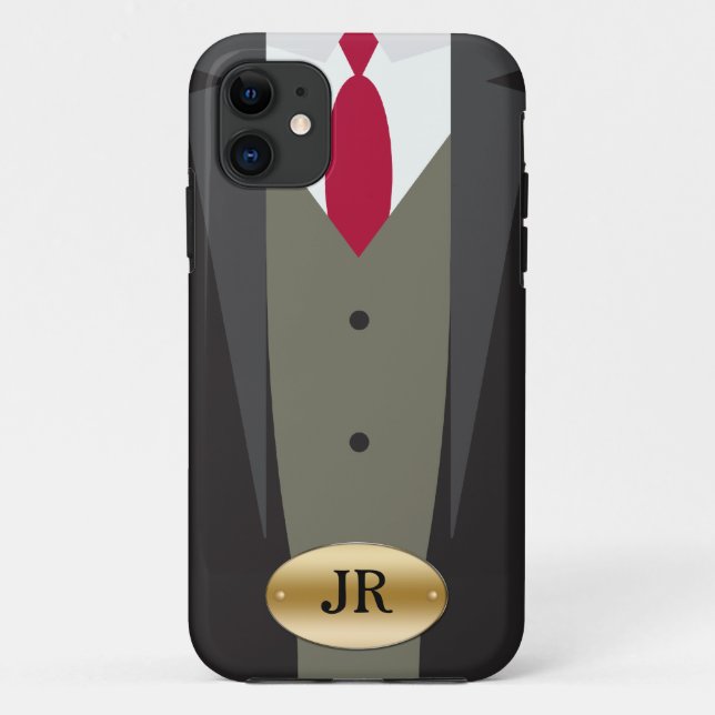 Capa Para iPhone Da Case-Mate Caso do Monograma do Tuxedo iPhone 5S (Verso)