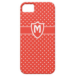 Capa Para iPhone Da Case-Mate Caso iPhone 5 Monogramado, Bolinhas Vermelhas