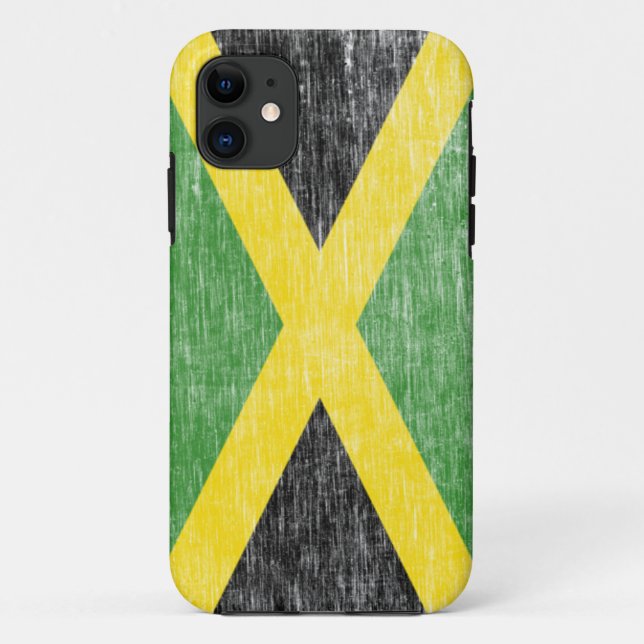 Capa Para iPhone Da Case-Mate Caso jamaicano retro do iPhone 5 da bandeira (Verso)