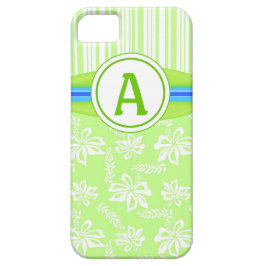 Capa Para iPhone Da Case-Mate Caso Monograma Green Hibiscus & Surfboard iPhone 5