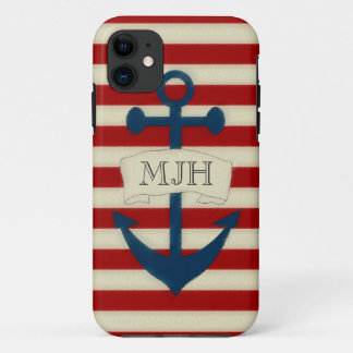 Capa Para iPhone Da Case-Mate Caso náutico do iPhone 5/5S do monograma do