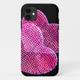 Capa Para iPhone Da Case-Mate Caso Sequined do iphone 5 do design dos corações