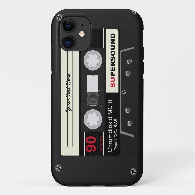 Capa Para iPhone Da Case-Mate Cassete áudio retro MixTape (Verso)