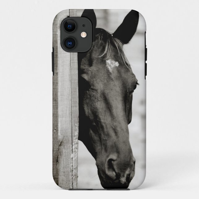 Capa Para iPhone Da Case-Mate Cavalo Preto Curioso (Verso)