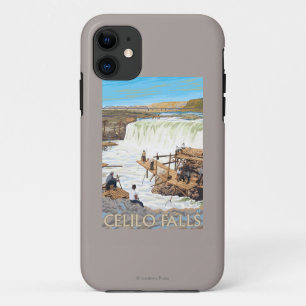 Capa Para iPhone Da Case-Mate Celilo cai poster das viagens vintage da pesca