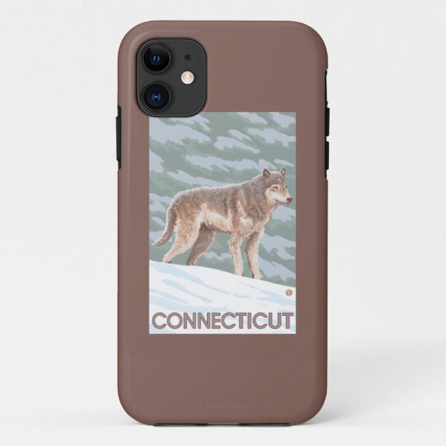Capa Para iPhone Da Case-Mate Cena de ConnecticutWolf (Verso)