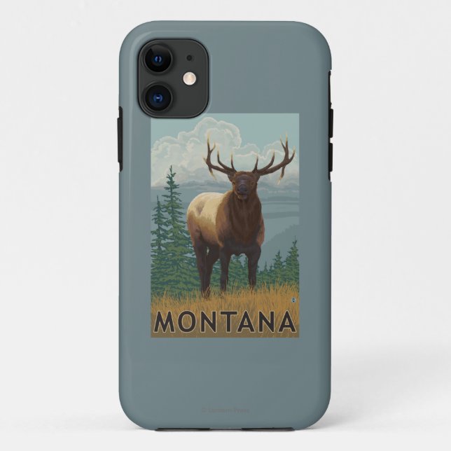 Capa Para iPhone Da Case-Mate Cena de MontanaElk (Verso)