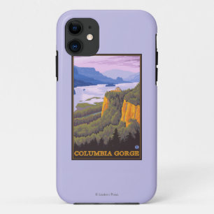Capa Para iPhone Da Case-Mate Cena do desfiladeiro do Rio Columbia com ponto da