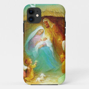 Capa Para iPhone Da Case-Mate Cena elegante da natividade, Mary Jesus Joseph