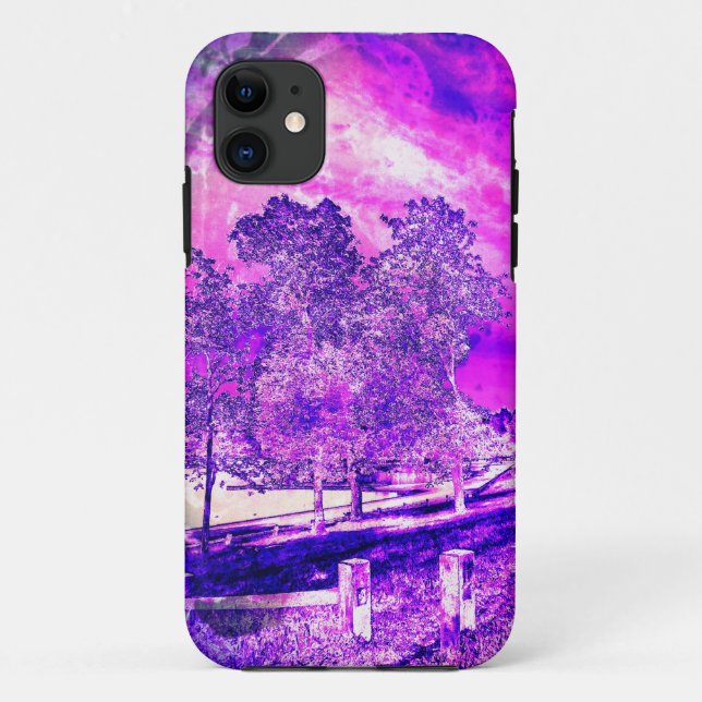 Capa Para iPhone Da Case-Mate Cena Rural Rosa E Roxa iPhone 5 Caso (Verso)