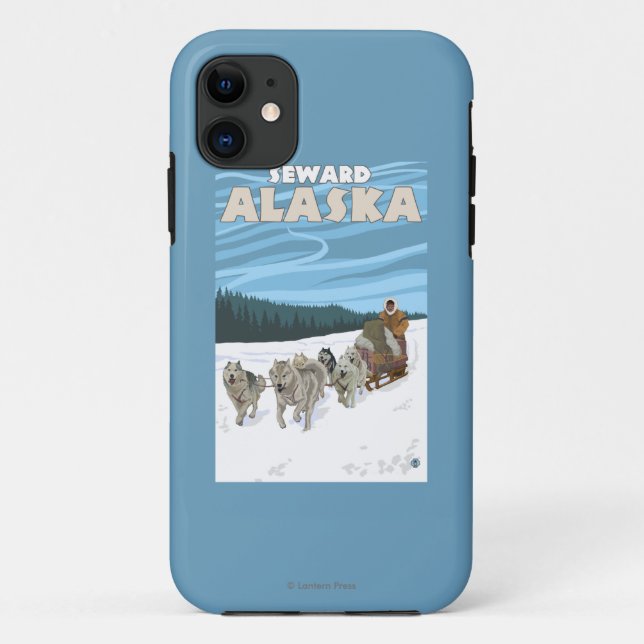 Capa Para iPhone Da Case-Mate Cena Sledding do cão - Seward, Alaska (Verso)