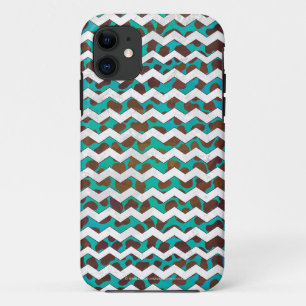 Capa Para iPhone Da Case-Mate Cevron Dalmaciano Brown e Teal