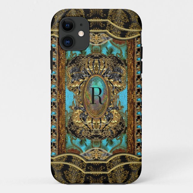 Capa Para iPhone Da Case-Mate Chasecoure Monograma Bonito Girly Victorian (Verso)