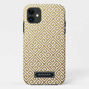 Capa Para iPhone Da Case-Mate Chave grega Dourado elegante personalizada